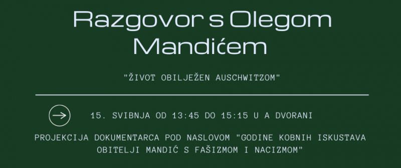 Poziv na razgovor s Olegom Mandićem pod naslovom 